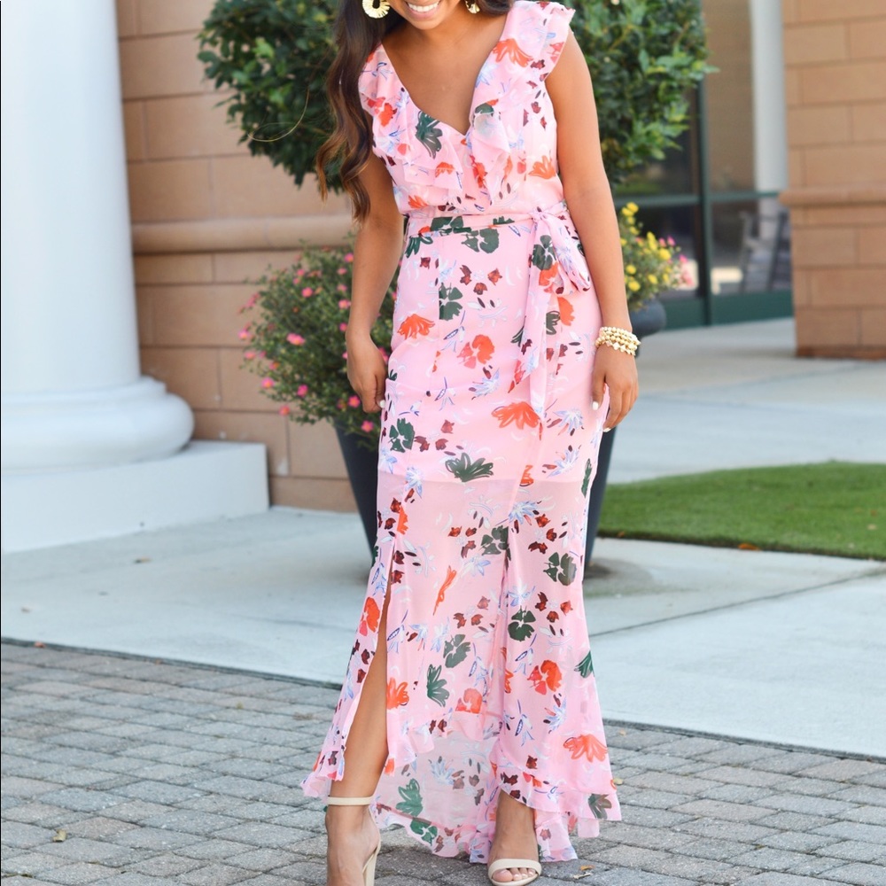 Asymmetrical Hem Maxi Dress
